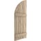 Ekena Millwork Riverwood 3 Board Joined Board-n-Batten w/Quarter Round Arch Top Faux Wood Shutters, 16 1/2"W x 46"H SHUBJQ16X46RWPR - alternate 10